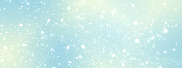 shining light bright festive cute light airy blue light yellow abstract background with many sparks and shine