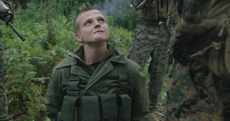 Fighting terrorism, millitary action in forest