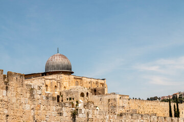 The Al Aqsa Mosque on the Temple Mount in Jerusalem