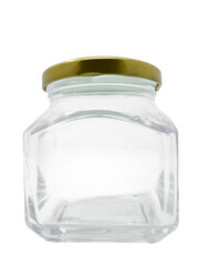 Frasco Cuadrado 250 ml 9 oz tapa dorada