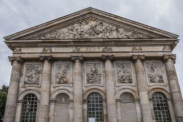 Neoclassical Roman Catholic Hedwig's Cathedral (1747 - 1887) at Bebelplatz in Berlin. Hedwig's Cathedral dedicated to Hedwig of Silesia, now seat of Archbishop of Berlin. Berlin. Germany.