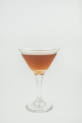 Cocktail in a glass, Cocktail isolated white background,