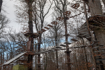 A nice picture of the climbing, zip-line forest park on Neroberg, Wiesbaden, Germany