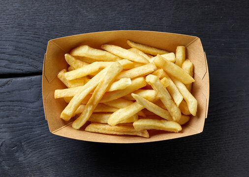 French Fries In Cardboard Container