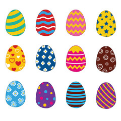 Cute Multi-Colored Patterned Easter Eggs