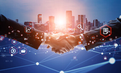 ビジネスネットワーク　コネクション　握手　取引　マーケティング