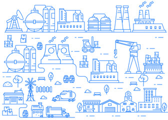 Line art vector Area Production Industry Illustration