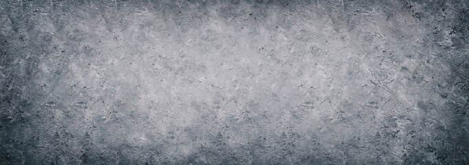 Grey stone background, grey cement texture. Top view, flat lay, toning