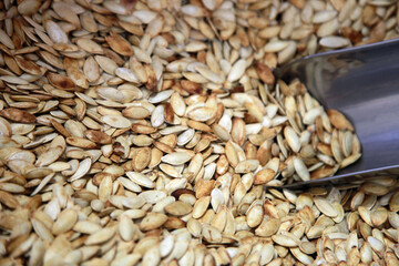 Pumpkin seeds in the delicatessen