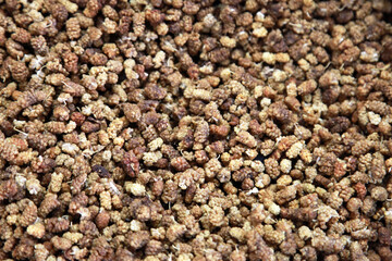 Dried mulberry in the delicatessen. 