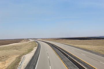 Kansas Turnpike during early spring day