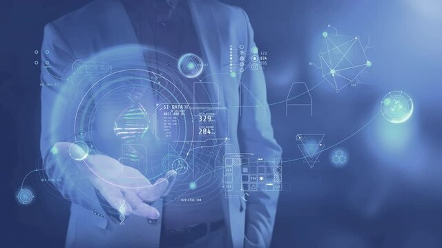 Augmented reality strand of DNA in the palm of your hand.