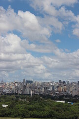 Cityscape with blue sky on a sunny day