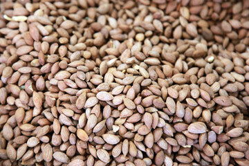 Almond nuts in the delicatessen.