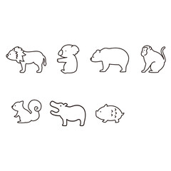 動物線画セット2