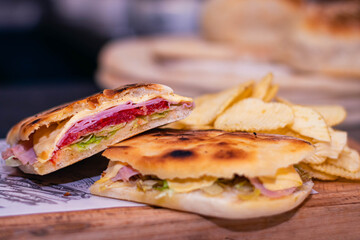 sandwich with ham and cheese