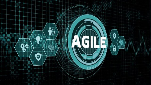 Business, Technology, Internet and network concept. Agile Software Development.