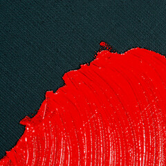 abstract creative background: red spots, strokes and splashes of colored primer when toning a black...