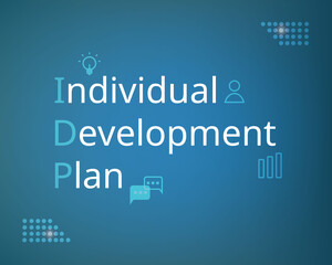 individual development plan (IDP) sign to help employees in career and personal development vector