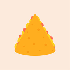 quesadilla flat design vector illustration. traditional mexican food
