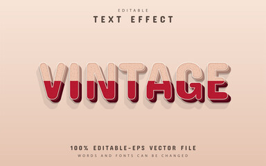 Vintage text effect editable
