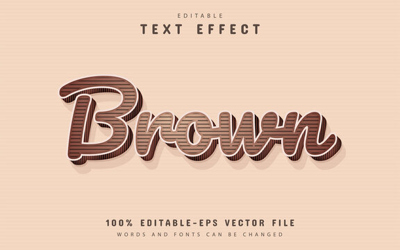 Brown Text Effect Editable