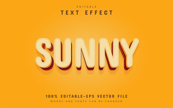 Sunny Text Effect Editable