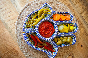 Obraz na płótnie Canvas Sauce harissa tunisienne maison, Torchi Hal VariantesTunisienne