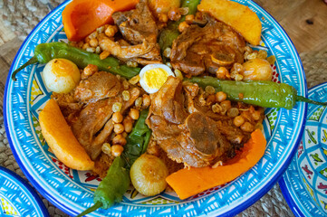 Couscous tunisien a l'agneau, 