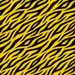 虎柄のシームレスパターン背景素材