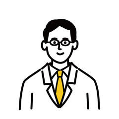 医師　医者　男性　ポップ　医療　表情
