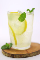 mojito cocktail with lime and mint