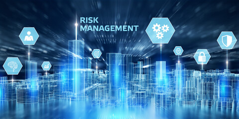Risk Management and Assessment for Business Investment Concept. Business, Technology, Internet and network concept.