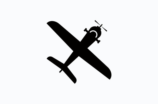 Small plane vector flat icon. Isolated propeller, small aircraft, airplane emoji illustration