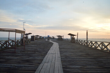 pier at sunset