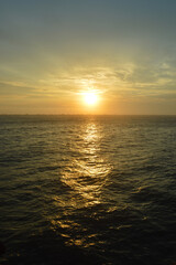 sunset in the sea