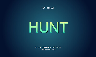 Editable text effect hunt title style