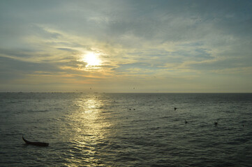 sunset in the sea