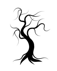 Free form of death tree graphic design on white background