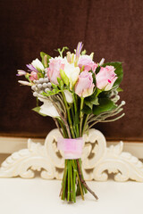 Gentle Bride's bouquet with rose flowers