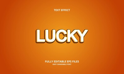 Fototapeta premium Editable text effect lucky title style