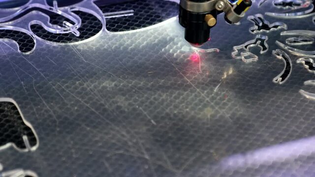 Laser Cutting Machine At Work