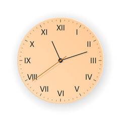 vector orange simple clock