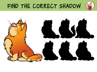 Cat. Find the correct shadow