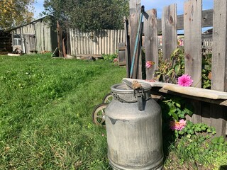 old watering can