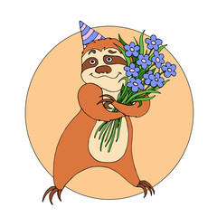 sloth lover, print with sloth. Funny character. Sloth illustration. Exclusive present. T-Shirt, lazy gifts
