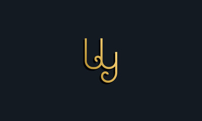 Luxury fashion initial letter UY logo.