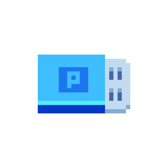 USB flash drive icon. Pixel art flat style. Web site design. 8-bit. Video game sprite. Isolated abstract vector illustration. 