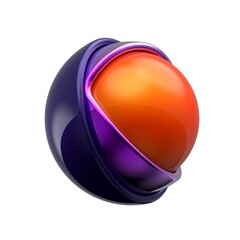 Abstract sphere. Trend design for logo. Shape 3d. Technical eye design. Machine vision. Geometric figure. 3D ball. Modern design. 3D illustration.