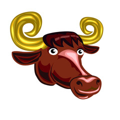 vector of bull or buffalo head image